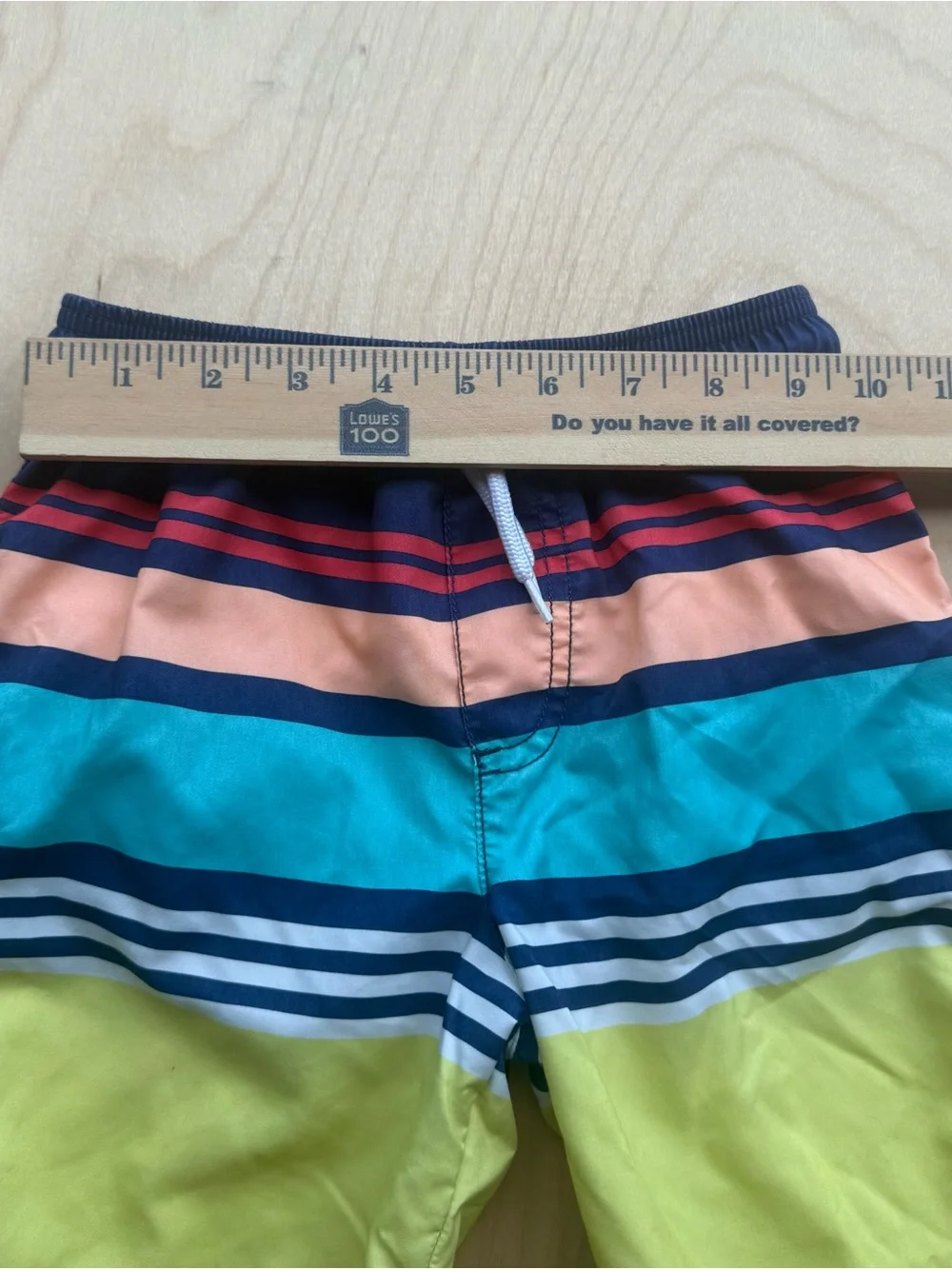 Carter's Kids Striped Drawstring Swim Trunks Boys Bottoms size 5 / 5A